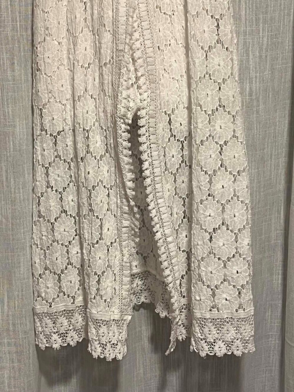 Cupshe Thin Strap Ruching Smocking Lace Jumpsuit White Size M - Picture 16 of 16